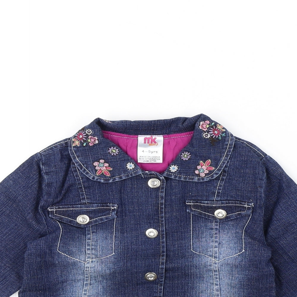MK Girls Blue   Jacket  Size 4 Years