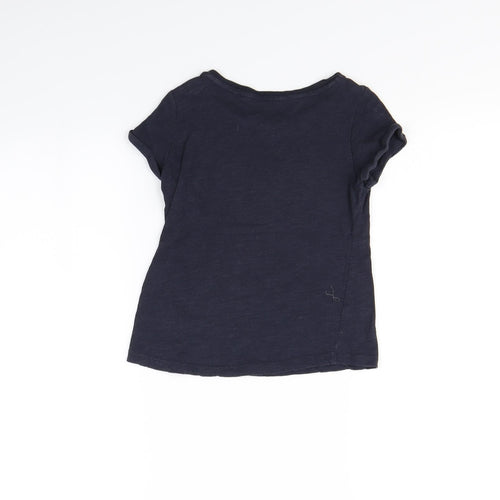 H&M Girls Blue   Basic T-Shirt Size 6 Years