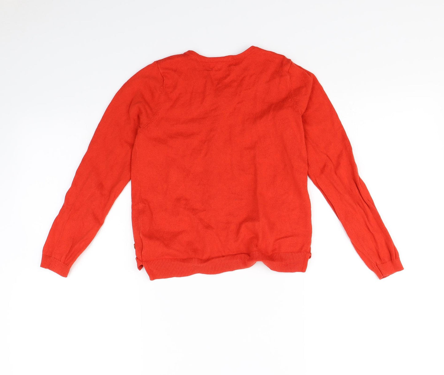 H&M Girls Orange   Cardigan Jumper Size 6-7 Years