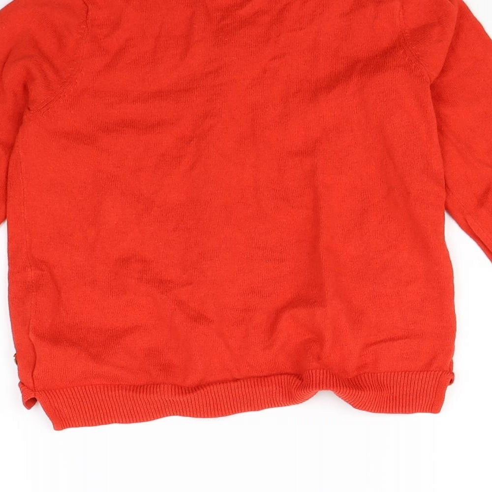 H&M Girls Orange   Cardigan Jumper Size 6-7 Years