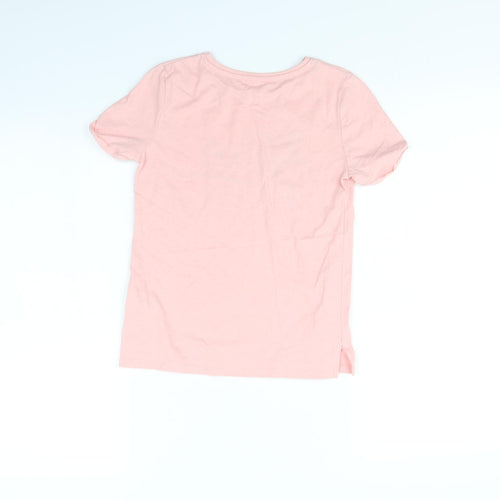 Preworn Girls Pink   Basic T-Shirt Size 9 Years