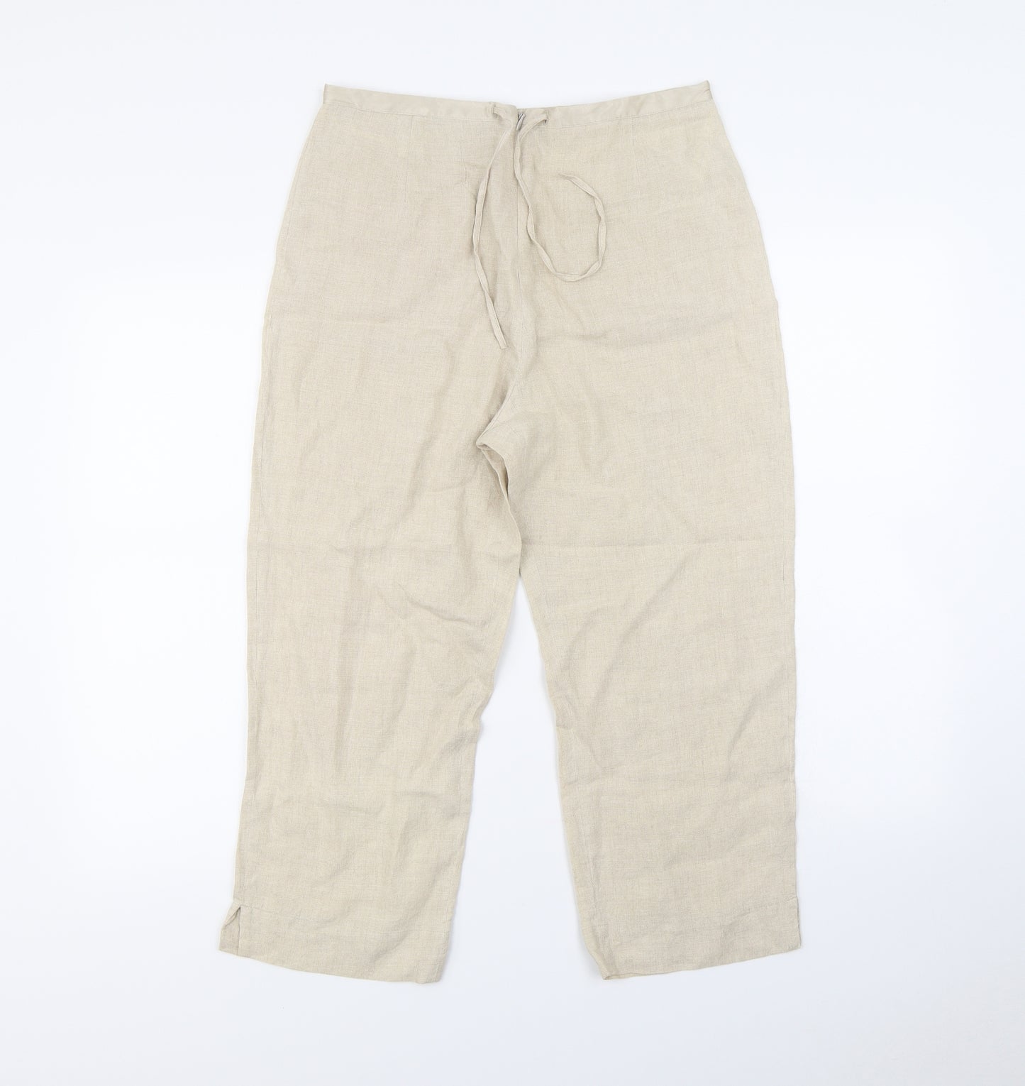 Racing Green Womens Beige   Trousers  Size 12 L25 in