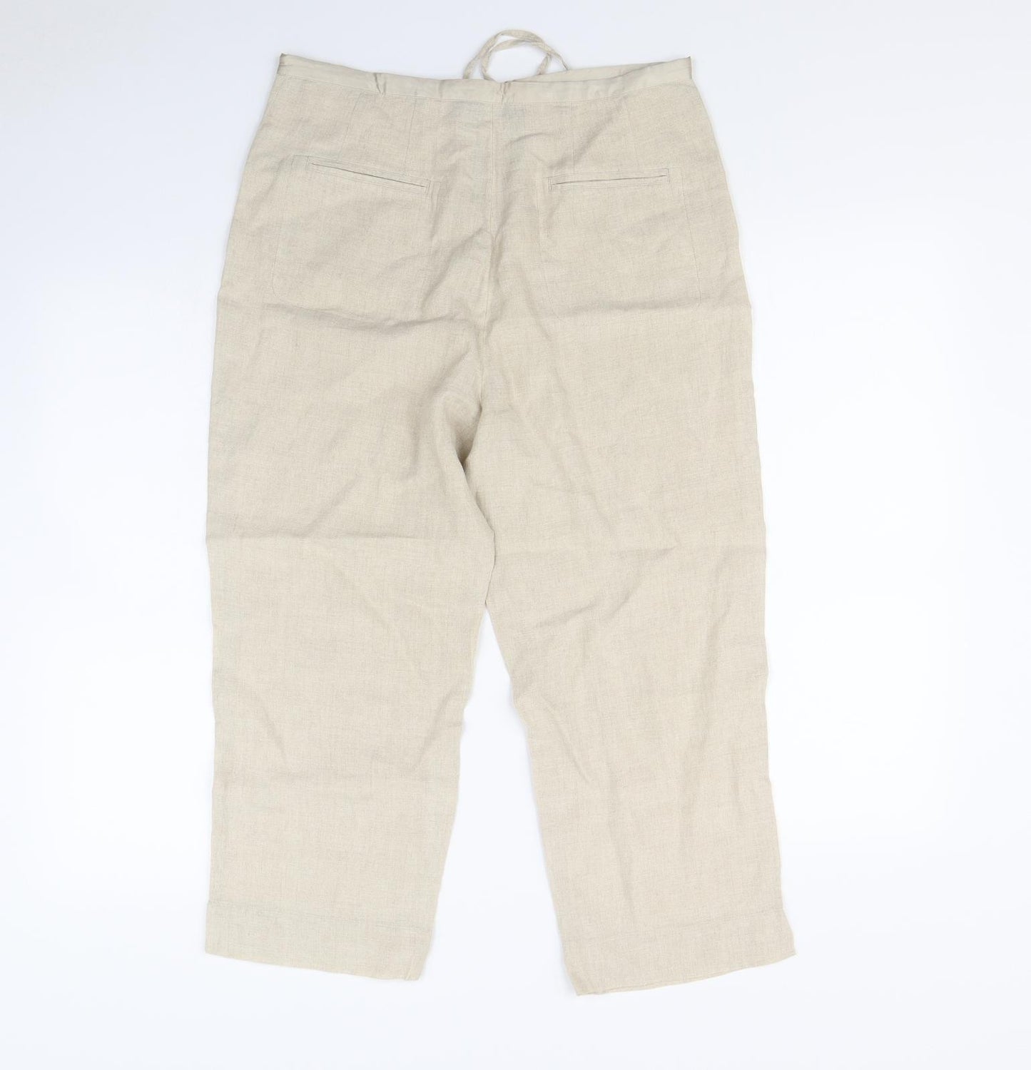 Racing Green Womens Beige   Trousers  Size 12 L25 in