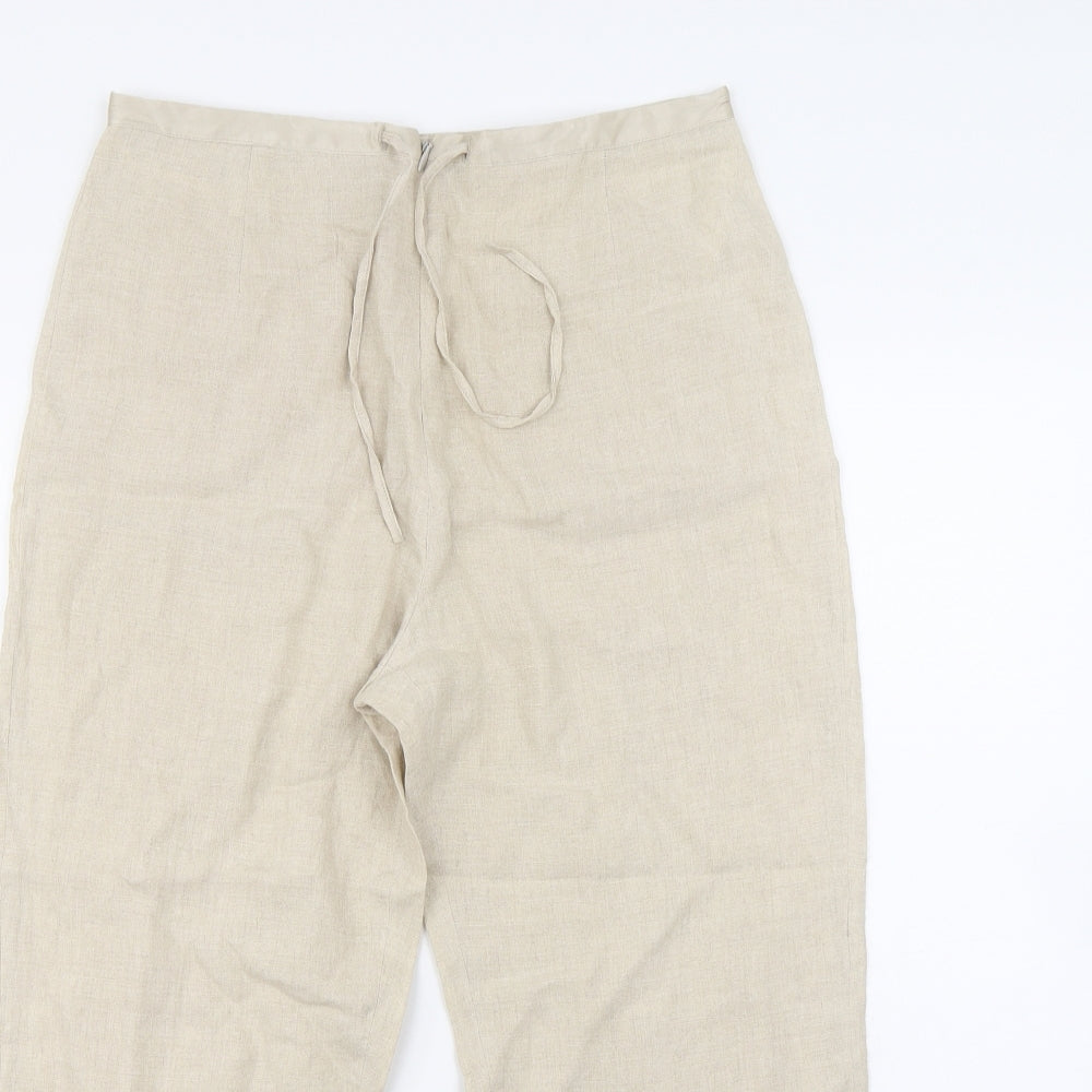 Racing Green Womens Beige   Trousers  Size 12 L25 in