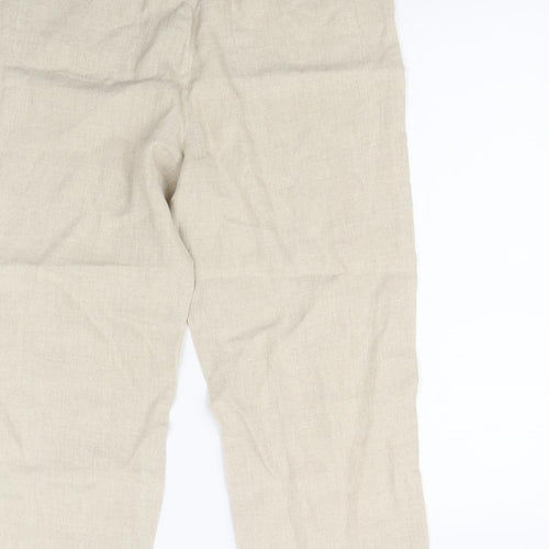 Racing Green Womens Beige   Trousers  Size 12 L25 in