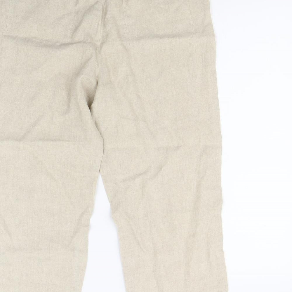Racing Green Womens Beige   Trousers  Size 12 L25 in