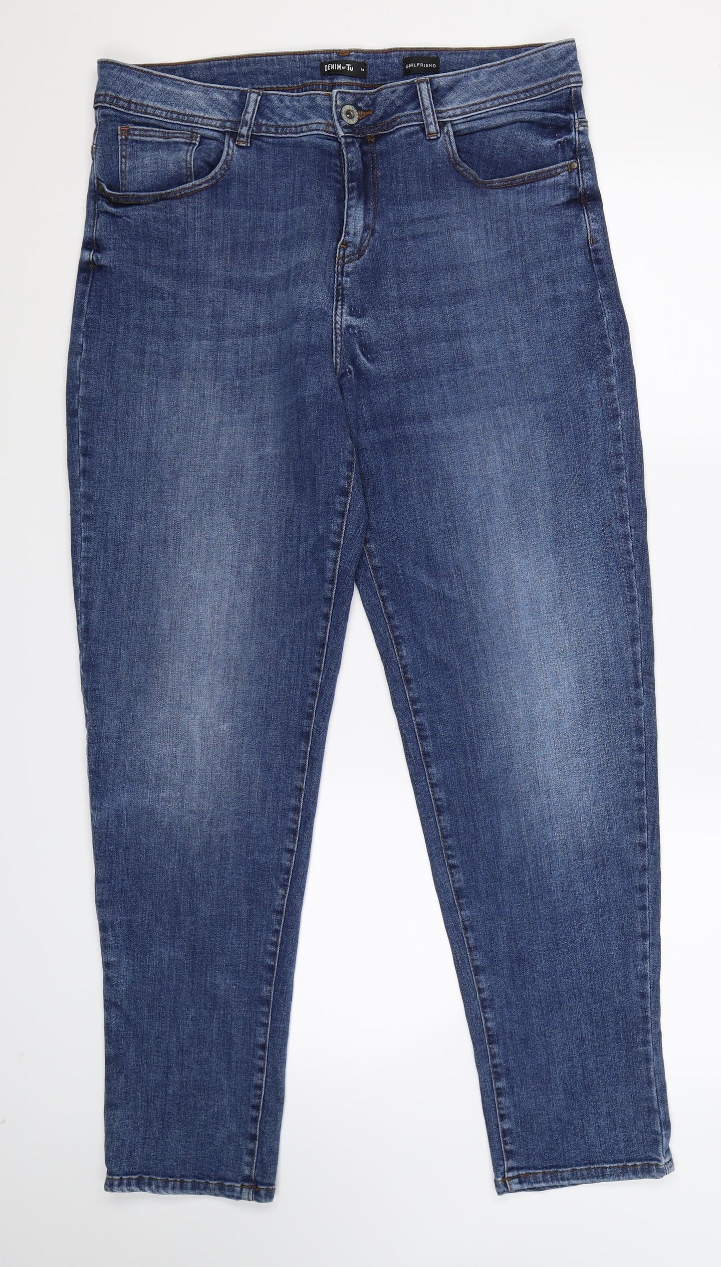 TU Womens Blue  Denim Skinny Jeans Size 14 L30 in