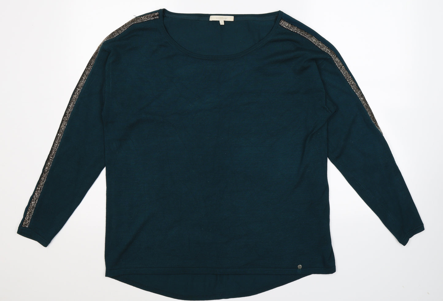 Wishbone Womens Green  Knit Pullover Jumper Size S