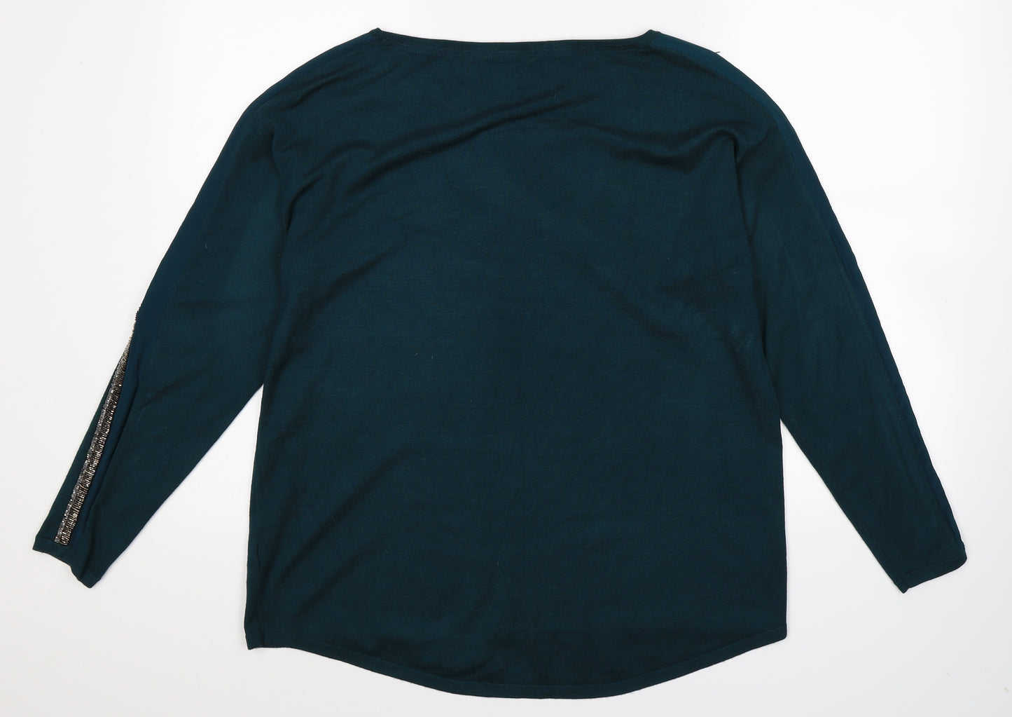 Wishbone Womens Green  Knit Pullover Jumper Size S