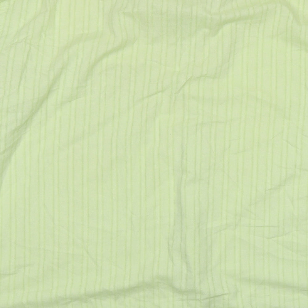 Piscador Mens Green Striped   Dress Shirt Size 16.5