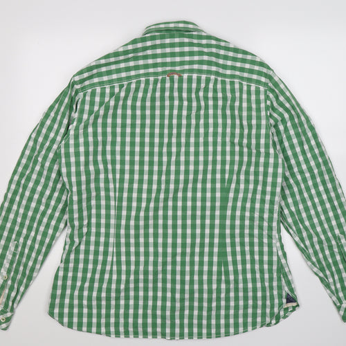 Joules Mens Green Check   Button-Up Size L