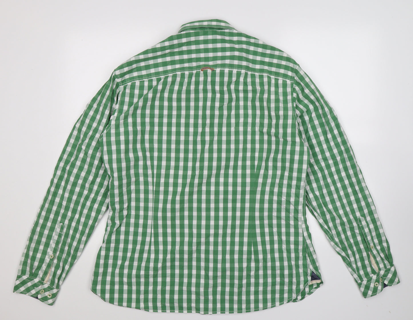 Joules Mens Green Check   Button-Up Size L