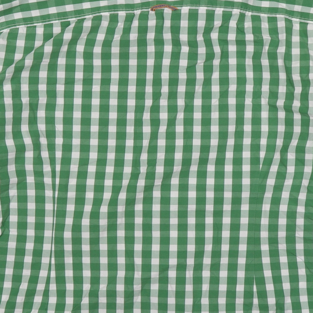 Joules Mens Green Check   Button-Up Size L