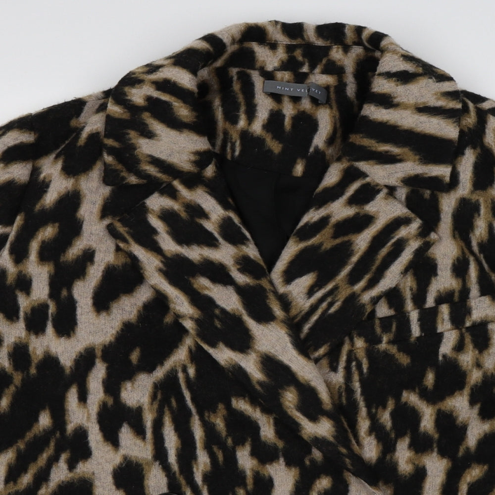 Mint Velvet Womens Multicoloured Animal Print  Jacket Coat Size 16