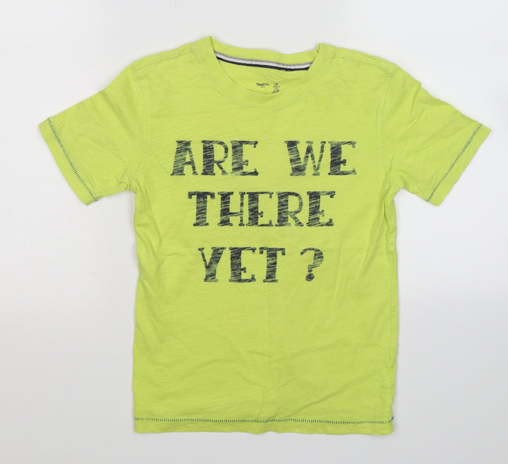 Gap Boys Green Basic T-Shirt Size 6-7 Years