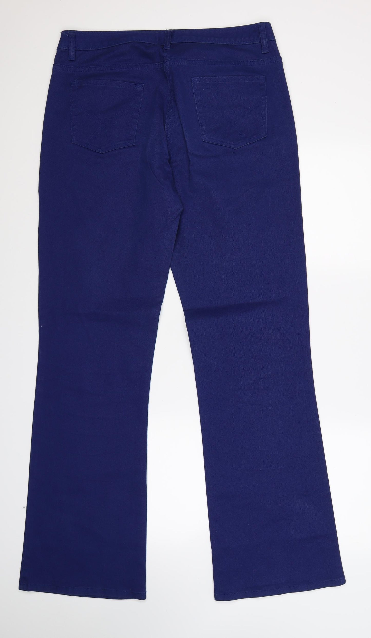 Long Tall Sally Womens Blue  Denim Flared Jeans Size 16 L34 in