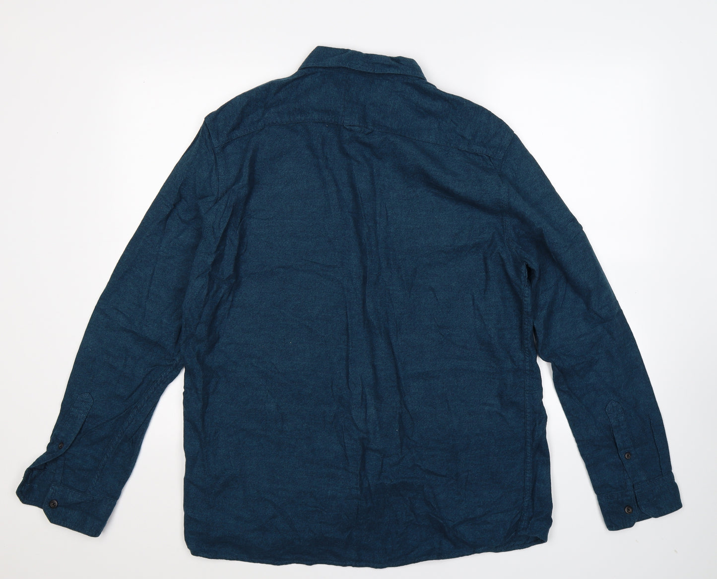 George Mens Blue    Button-Up Size L