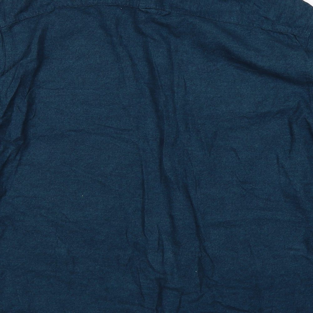 George Mens Blue    Button-Up Size L