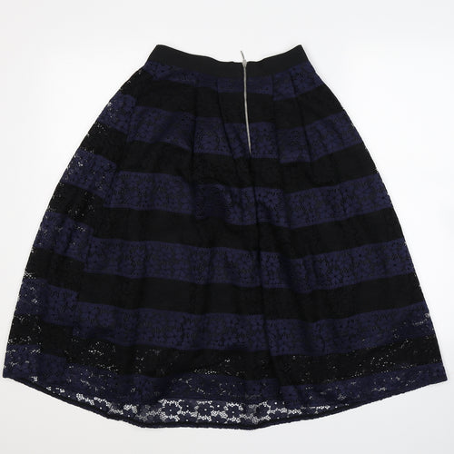 Dorothy Perkins Womens Multicoloured Striped  Flare Skirt Size 6