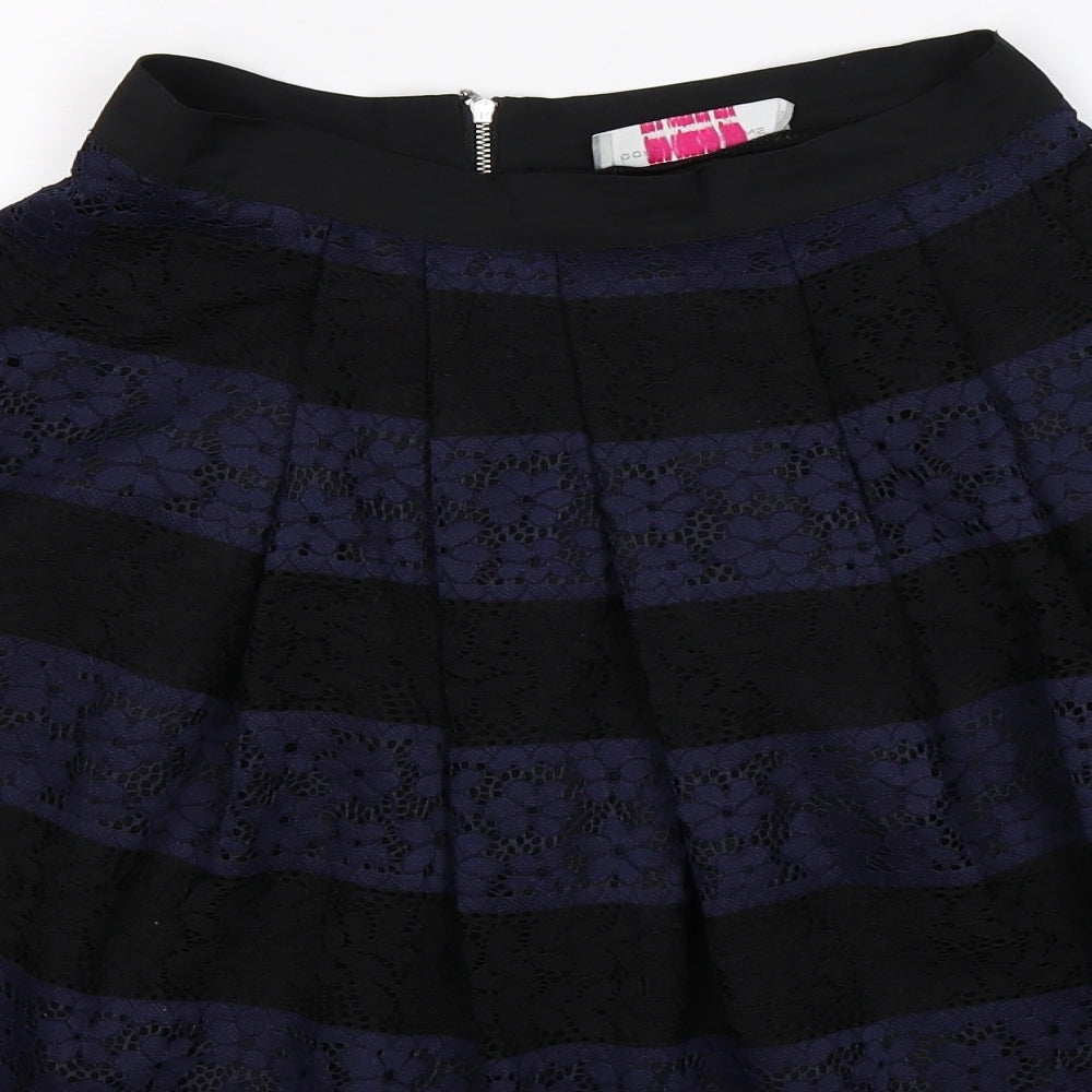 Dorothy Perkins Womens Multicoloured Striped  Flare Skirt Size 6