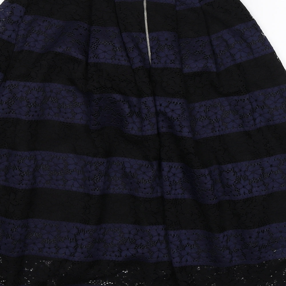 Dorothy Perkins Womens Multicoloured Striped  Flare Skirt Size 6