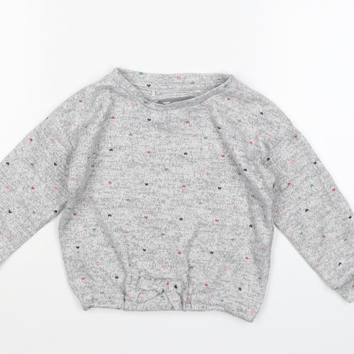 TU Baby Grey Spotted  Kaftan Pyjama Top Size 18-24 Months
