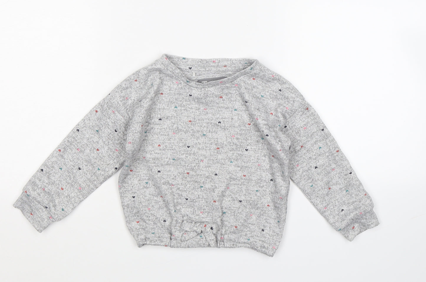 TU Baby Grey Spotted  Kaftan Pyjama Top Size 18-24 Months
