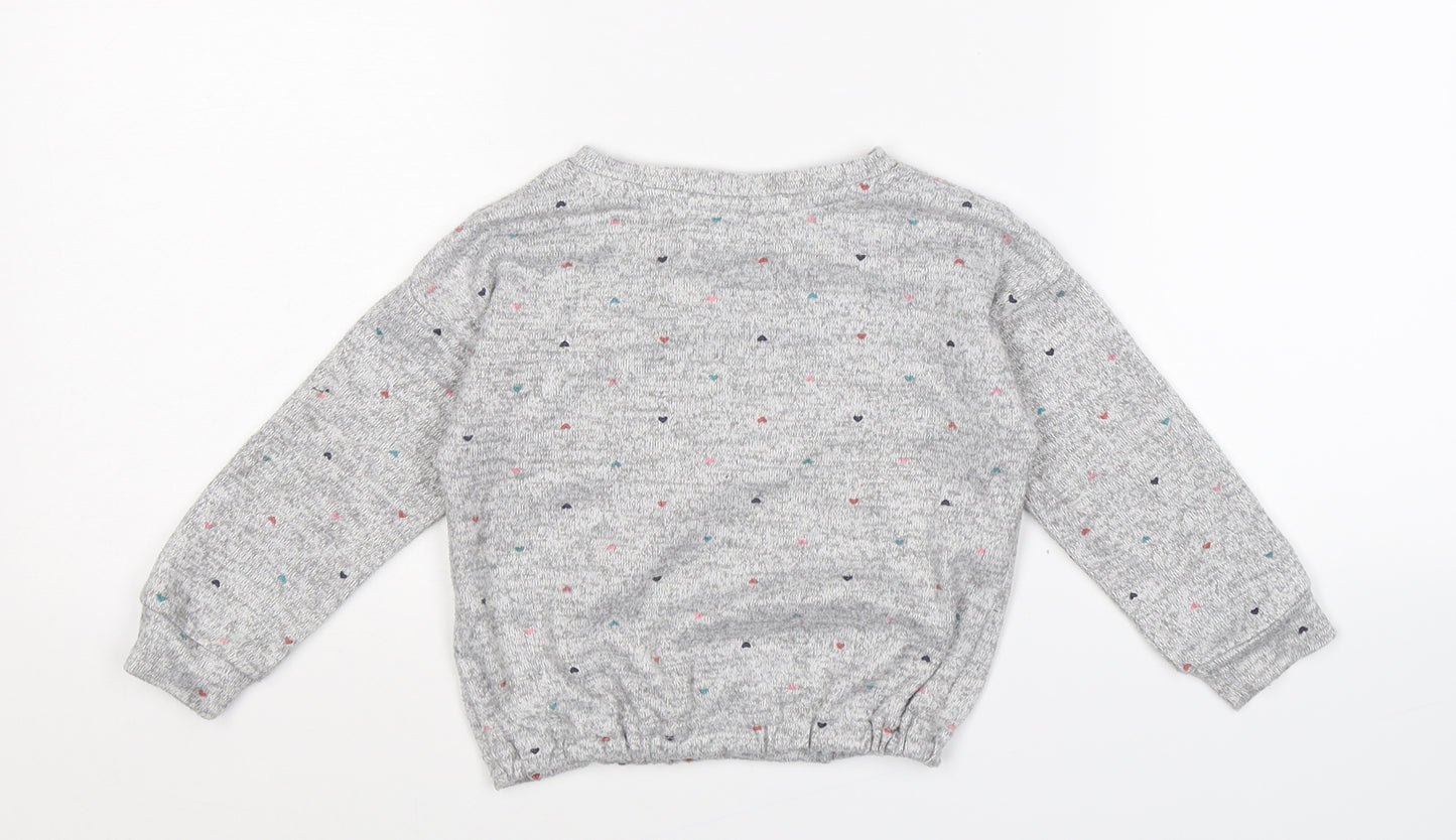 TU Baby Grey Spotted  Kaftan Pyjama Top Size 18-24 Months