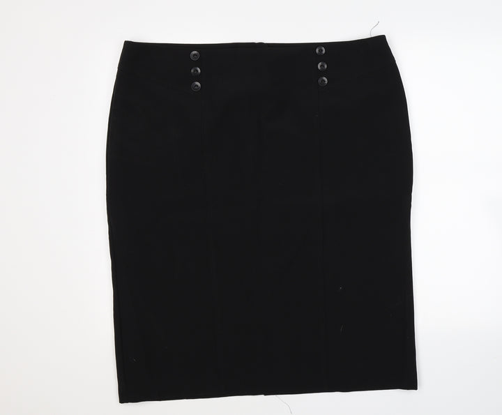 Working Solutions Womens Black Straight & Pencil Skirt Size 40 in