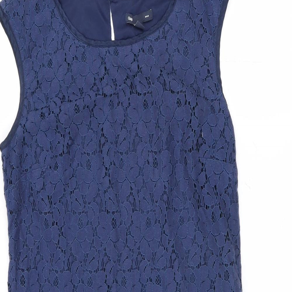 Gap Womens Blue Floral  Shift  Size S  - Lace Layer