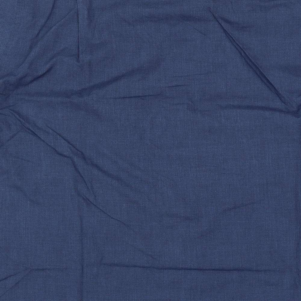 BHS Mens Blue    Button-Up Size 17.5