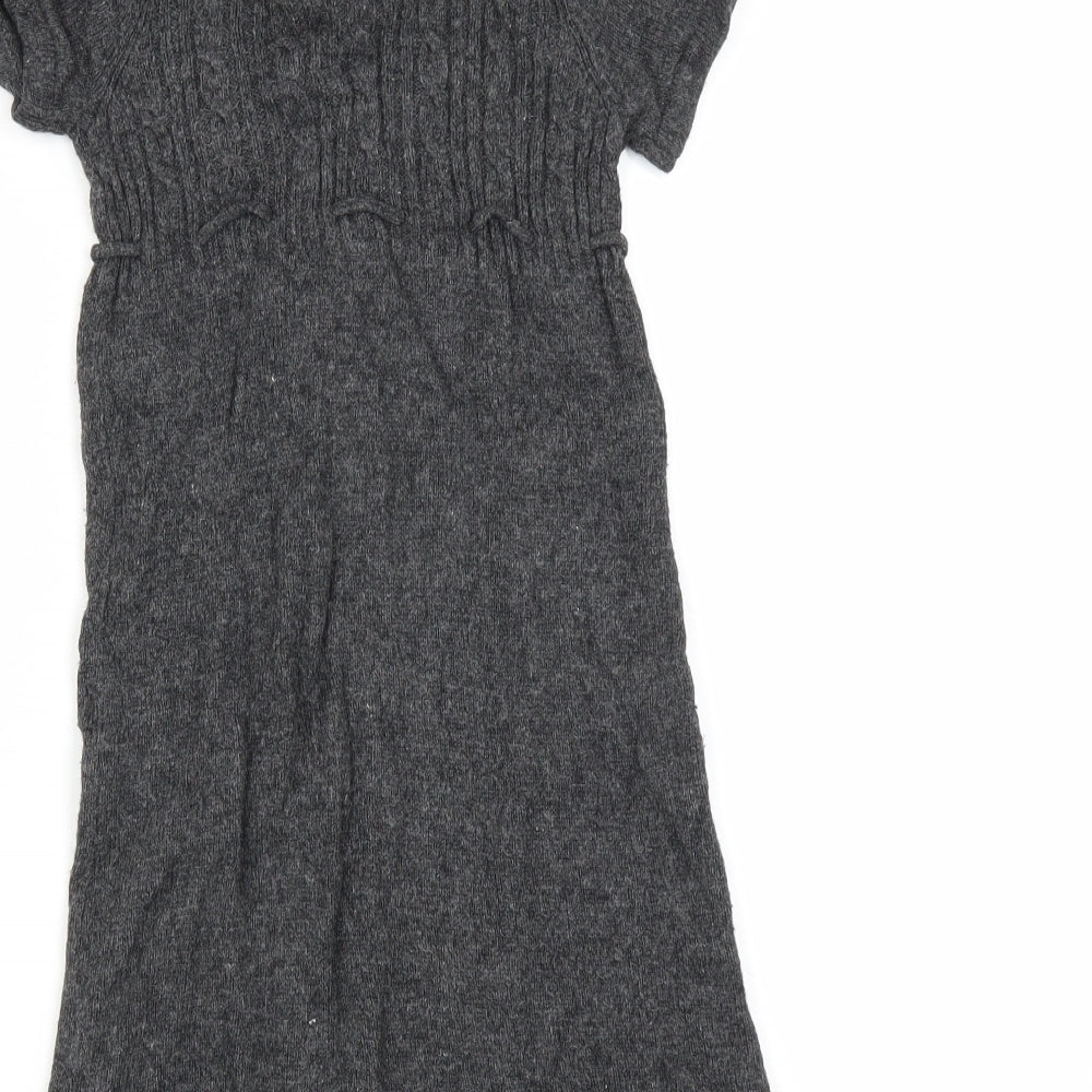 H&M Girls Grey   Jumper Dress  Size 6-7 Years