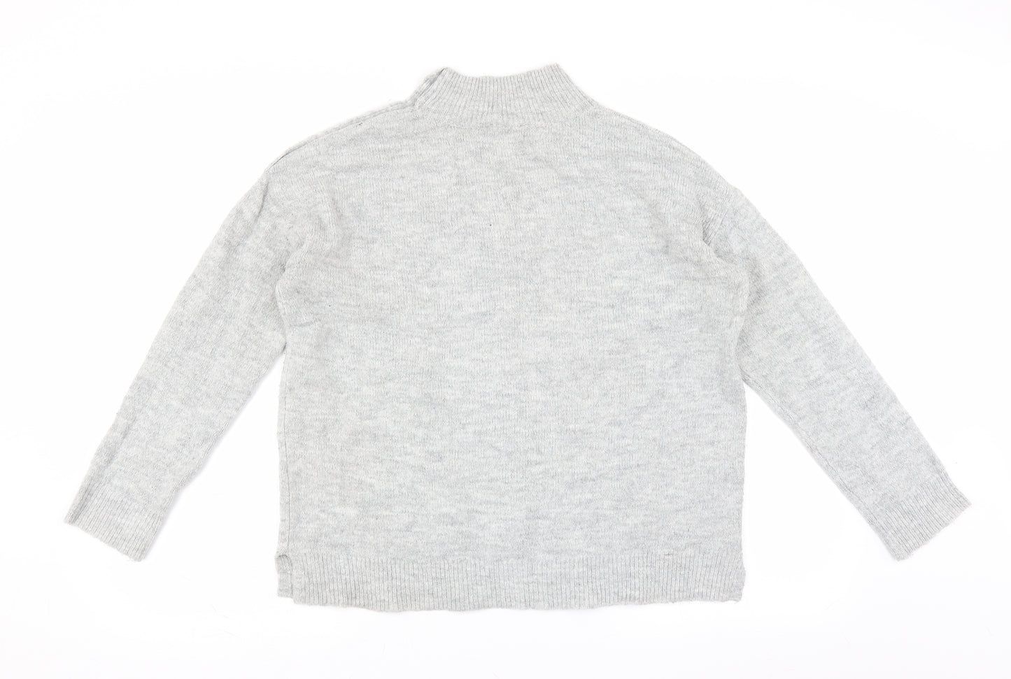 Dorothy Perkins Womens Grey   Pullover Jumper Size 10  - Button Detail