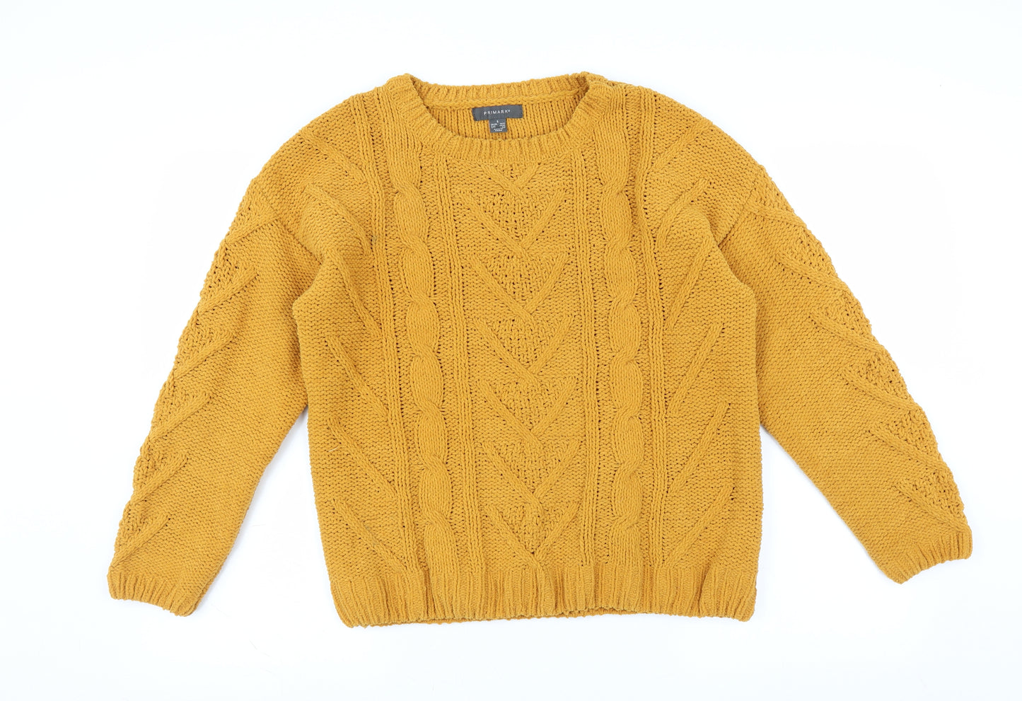 Primark Womens Yellow   Pullover Jumper Size S