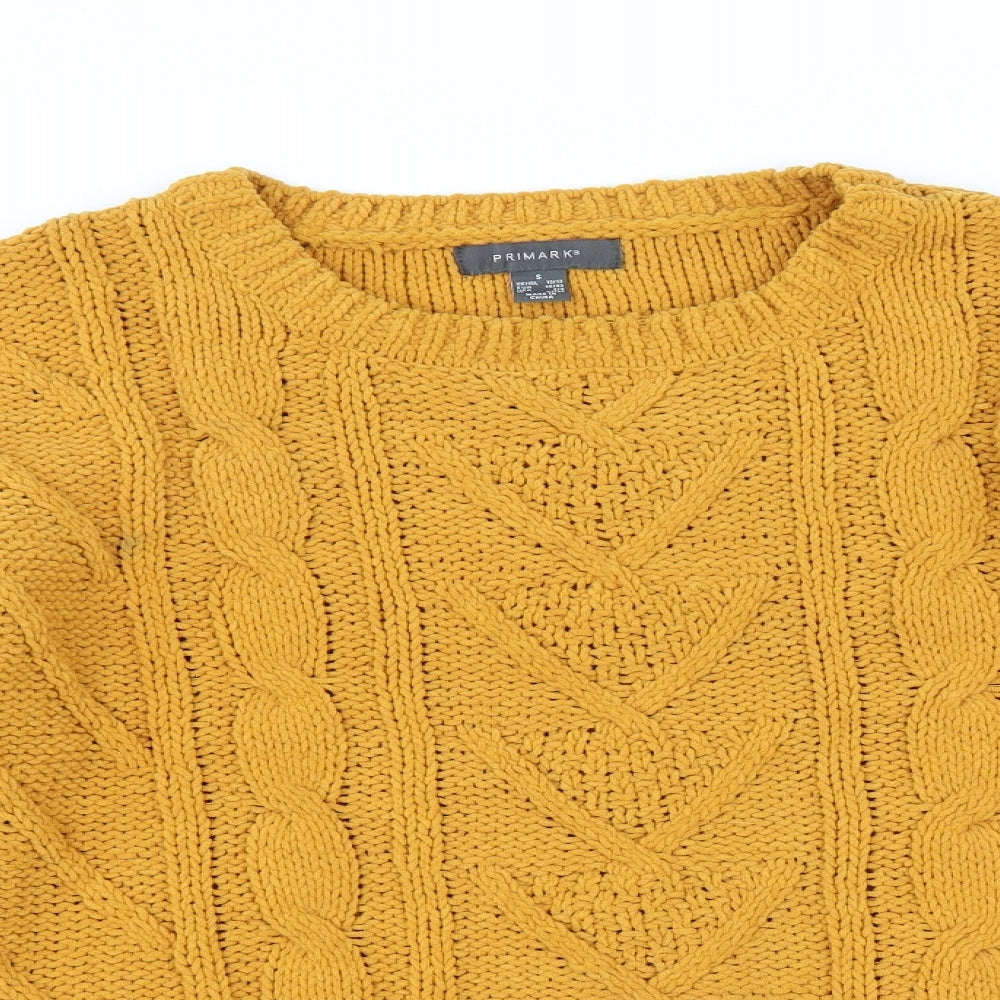 Primark Womens Yellow   Pullover Jumper Size S