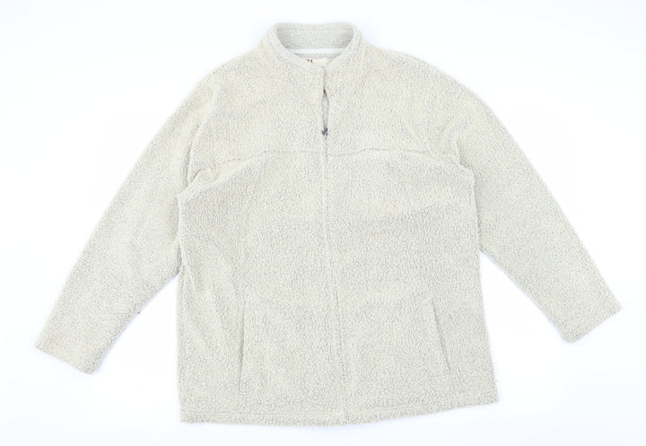 EWM Womens Beige   Full Zip Jumper Size M