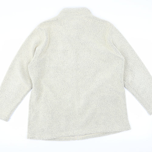 EWM Womens Beige   Full Zip Jumper Size M