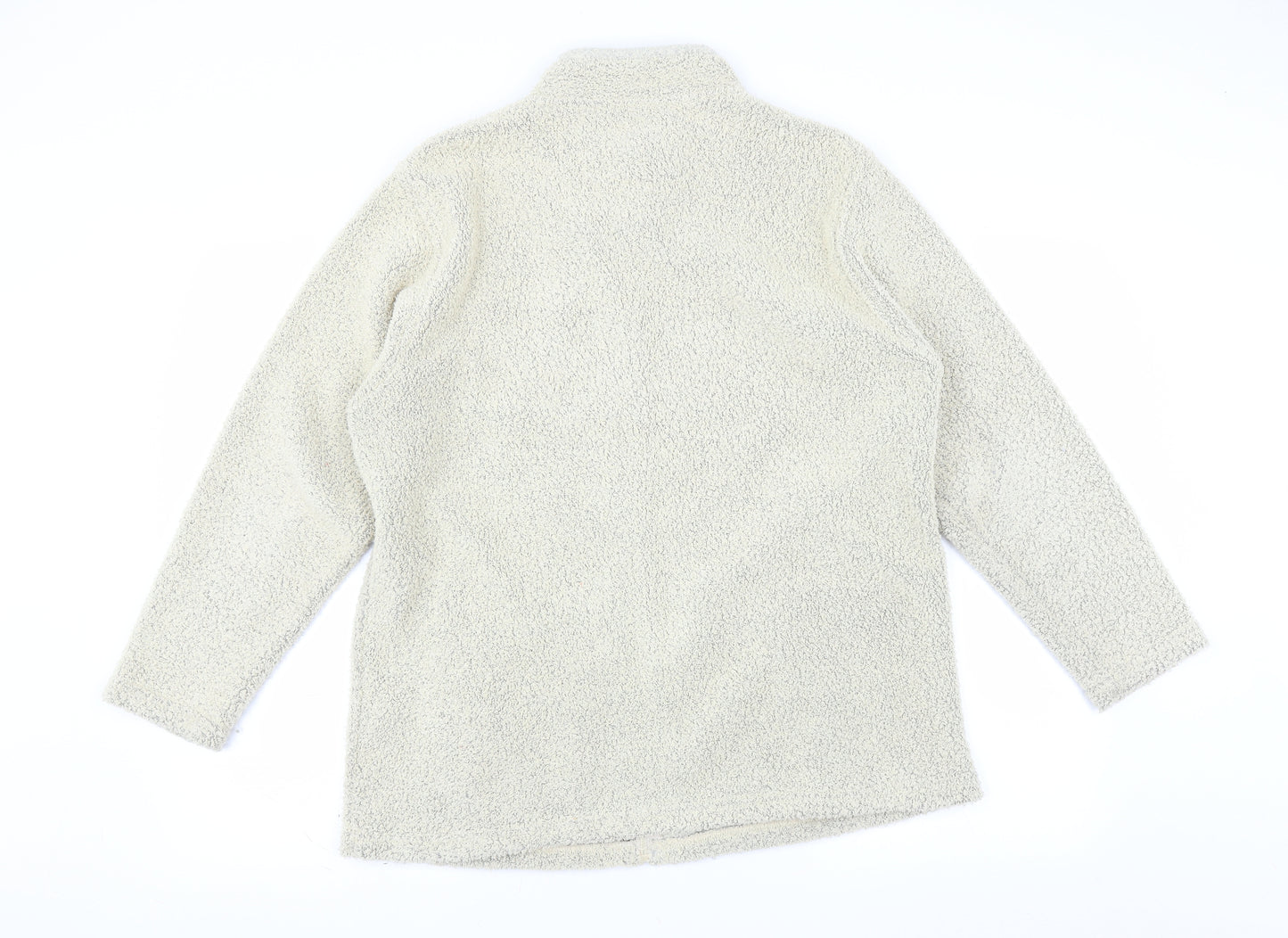 EWM Womens Beige   Full Zip Jumper Size M