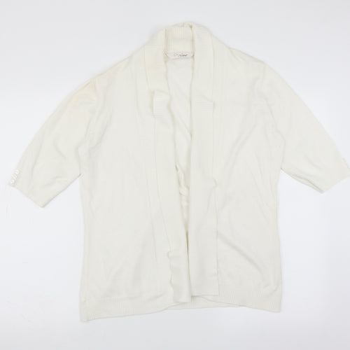 EWM Womens White   Cape Jumper Size L