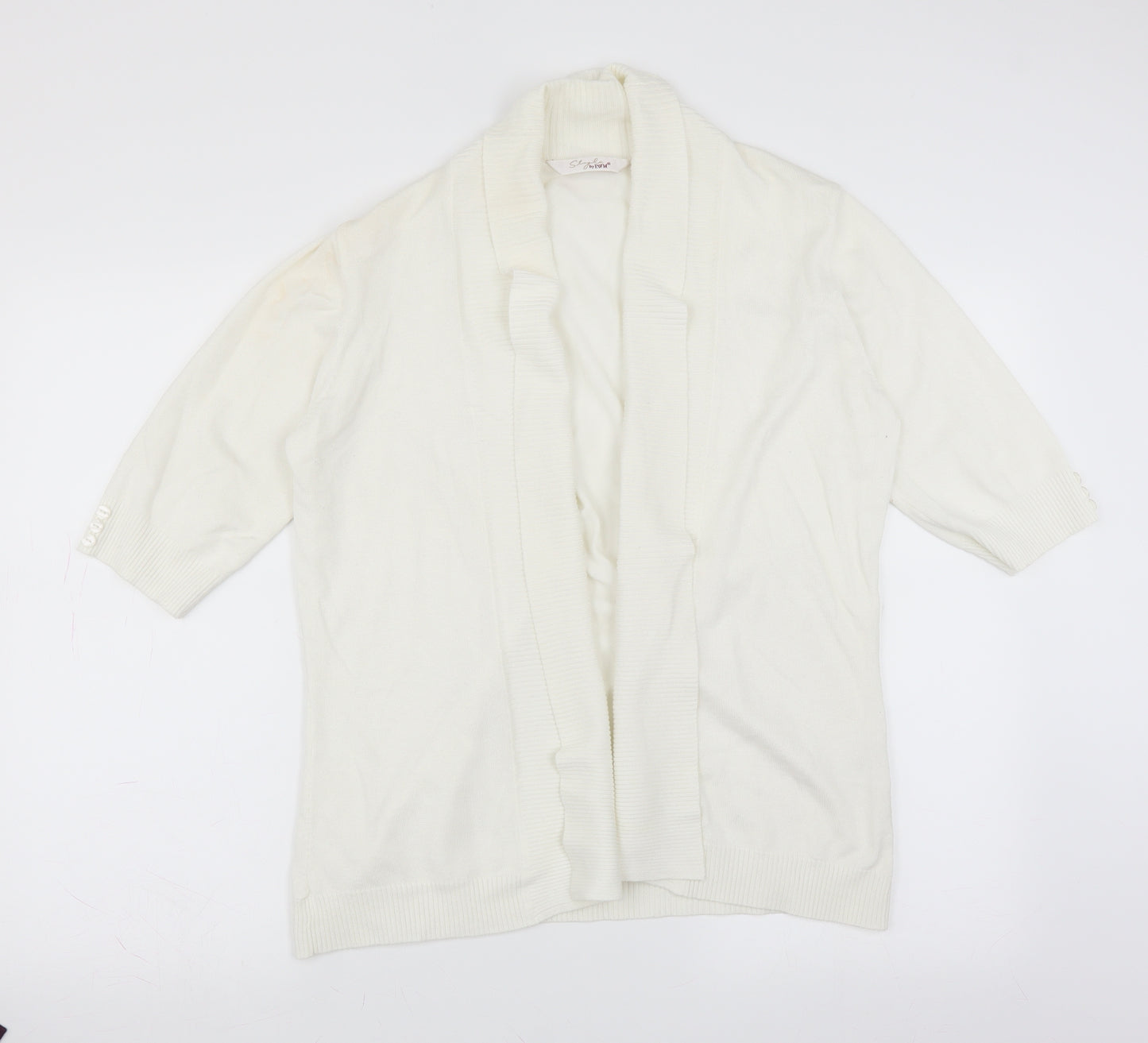 EWM Womens White   Cape Jumper Size L