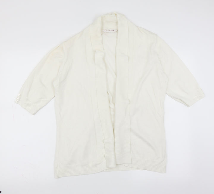 EWM Womens White   Cape Jumper Size L
