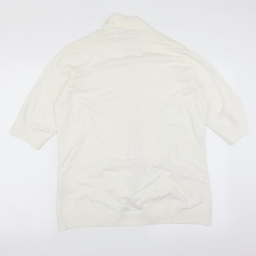 EWM Womens White   Cape Jumper Size L