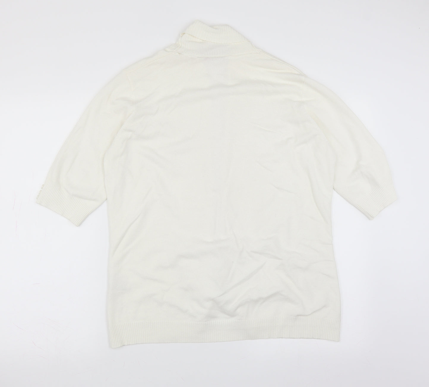 EWM Womens White   Cape Jumper Size L