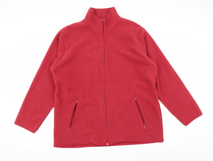 EWM Womens Red Full Zip Jumper Size M - fleece