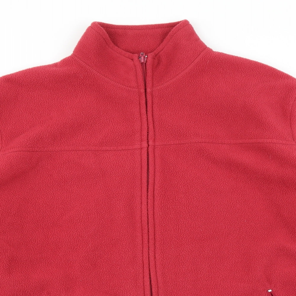 EWM Womens Red   Full Zip Jumper Size M  - fleece