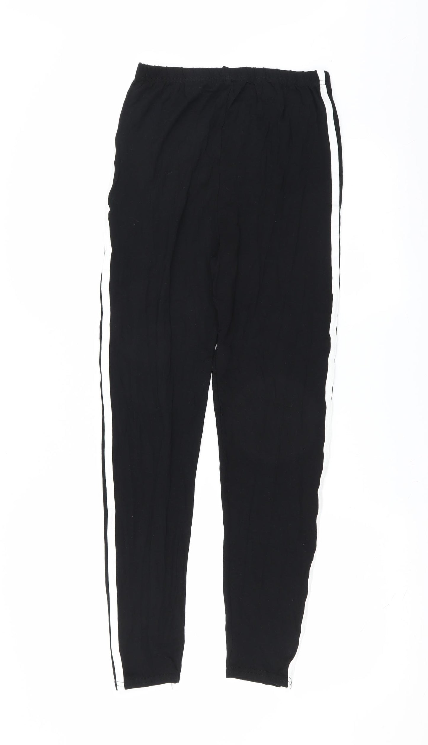Boohoo Womens Black   Trousers  Size 14 L30 in - stripe leg detail