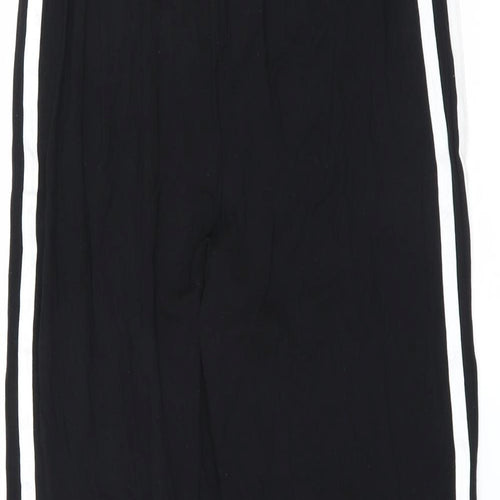 Boohoo Womens Black   Trousers  Size 14 L30 in - stripe leg detail