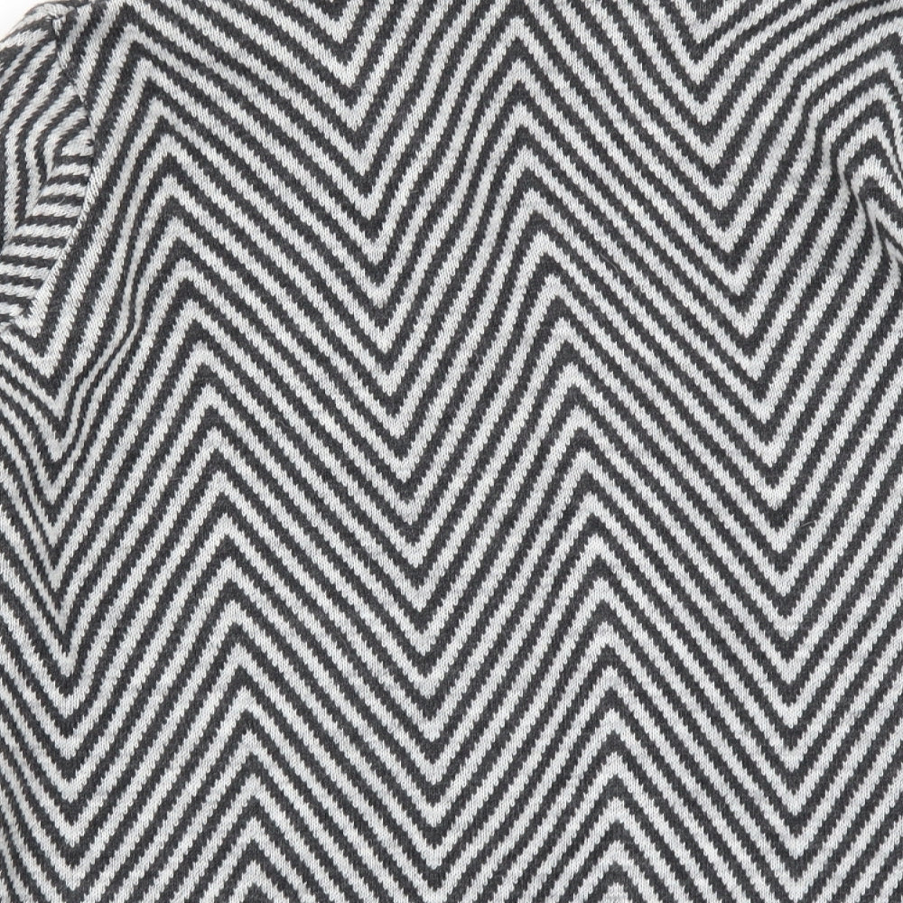 Signiture Experience Womens Grey Geometric  Cardigan Jumper Size L