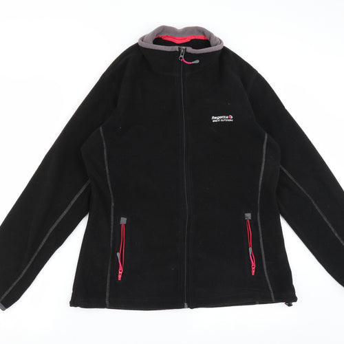 Regatta Womens Black  Fleece Full Zip Jumper Size 12