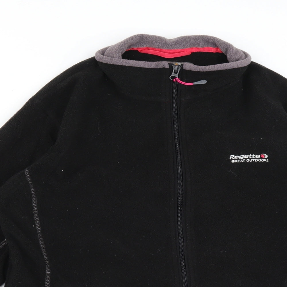 Regatta Womens Black  Fleece Full Zip Jumper Size 12